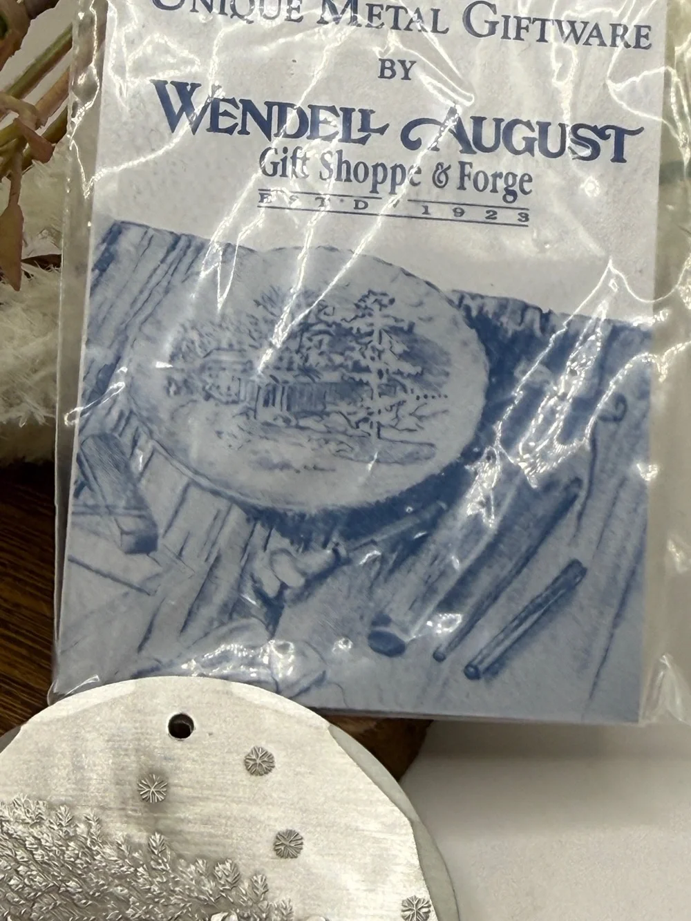 Vtg 1987 Wendell August Forge Hand Forged Aluminum Christmas Sleigh Ornament